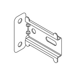 Hirschmann 942 177-001 Angled Plate Wall Mount For: 40mm DIN Rail Mount